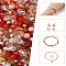Mixed Styles Glass Beads, Faceted, Bicone, Red, 4x4mm, Hole: 1mm, about 500pcs/set