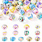 26Pcs 13 Styles Hand Painted Opaque Acrylic with Enamel Beads, Hand Drawn Beads, Cartoon, Mixed Color, 15x17~19x18~20.5mm, Hole: 2.7~3mm, 2pcs/style