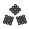 PU Leather Fabric Beads, Square, Black, 10x10x2mm, Hole: 1.6mm
