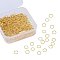 Iron Open Jump Rings, Round, Golden, 6x0.7mm, 21 Gauge, Inner Diameter: 5mm, about 400pcs/box