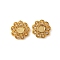 304 Stainless Steel Cabochon Settings, Flower, Golden, Tray: 2mm and 3mm, 10x2mm
