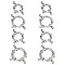 8 Pcs 4 Sizes 304 Stainless Steel Spring Ring Clasps, Open Ring Clasp Jewelry Findings Kit Metal Necklace Clasps and Closures for Jewelry Repairing