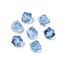 Imitation Austrian Crystal Beads, K9 Glass, Square Faceted, Cornflower Blue, 10x10x10mm, Hole: 1.8mm