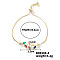 Fashionable European and American Style Rhinestone Slider Bracelets, Leaf, 4 inch(10.2cm)