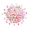 Opaque Glass Round Seed Beads, Mixed Colors, Light Salmon, 4~4.5x3~4mm, Hole: 1.4mm, about 2453pcs/bag