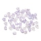 ABS Plastic Bead Caps, Flower, Plum, 8x8x4mm, Hole: 1.2mm