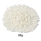 Pearlized Opaque Acrylic Beads, Rose, White, 6mm, Hole: 2.3mm, 50g/set