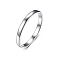 S925 Sterling Silver Finger Rings for Women, Platinum, Inner Diameter: 17mm