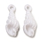 Opaque Acrylic Pendants, Shell Shape, 28x11mm, Hole: 3mm, about 490pcs/500g