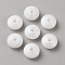 Food Grade Eco-Friendly Silicone Beads, Rondelle, White, 12x6mm, Hole: 3mm