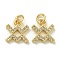 Rack Plating Brass Micro Pave Cubic Zirconia Pendants, Long-Lasting Plated, Lead Free & Cadmium Free, Constellations, Aquarius, 10x9.5x2mm, Hole: 2.5mm