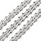 304 Stainless Steel Link Chains, Unwelded, with Spool, Stainless Steel Color, 12mm, 5m/roll