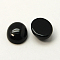 Natural Black Agate Cabochons, Dyed, Oval, Black, 12x10x4~5mm