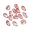 Synthetic Cherry Quartz Glass Cabochons, Oval, 6x4x2~3mm