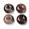 Natural Quartz Pendants, Donut/Pi Disc Charms, 26x12mm, Hole: 1.8mm