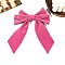Velvet Alligator Hair Clips, Hair Accessories for Women Girls, Bowknot, Deep Pink, 150mm