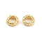 Brass Beads, Hammered Ring, Rack Plating, Long-Lasting Plated, Lead Free & Cadmium Free, Real 18K Gold Plated, 5x2mm, Hole: 2.4mm