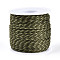 50M Braided Polyester Cord, with PET Plastic, for Jewelry Making, Round, Dark Olive Green, 2mm, about 54.68 Yards(50m)/Roll