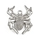 Halloween Theme 304 Stainless Steel Pendants, Stainless Steel Color, Non-Tarnish, Spider, 41x35x8.5mm, Hole: 3.4mm