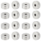 50Pcs 304 Stainless Steel Ear Nuts, Flat Round, Stainless Steel Color, 5x2mm, Fit for: 0.7mm