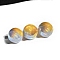 30Pcs Gradient Color & UV Plating Rainbow Iridescent Opaque Resin Beads, with Glitter Powder, Round, Gold, 8mm