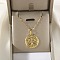 Brass Micro Pave Clear Cubic Zirconia Tree of Life Pendants, 304 Stainless Steel Chain Necklaces, Golden, 15.67 inch(39.8cm), Pendant: 26x23.5x2.5mm