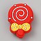 PVC Plastic Beads, Lollipop, Red, 28.5x21.5x9mm, Hole: 3mm