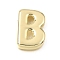 Brass Slide Charms, Letter, Golden, Letter B, 25x17x5mm, Hole: 11x2mm