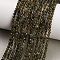 Natural Labradorite Beads Strands, Round, Faceted, 3.5mm, Hole: 0.6mm, about 128pcs/strand, 15.24''(38.7cm)