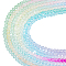 10 Strands 5 Styles Transparent Gradient Color Glass Beads Strands, Segmented Multi-color Beads, Faceted, Round, Mixed Color, 4~4.5mm, Hole: 0.8~1mm, about 90~98pcs/strand, 13.98~15.16 inch(35.5~38.5cm), 2 strands/style