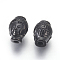 316 Surgical Stainless Steel Beads, Buddha Head, Gunmetal, 10x13x9mm, Hole: 2.5~3mm