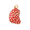 Brass Enamel Pendants, Conch Shaped Charms, Rack Plating, Cadmium Free & Lead Free, Long-Lasting Plated, Real 18K Gold Plated, Red, 22.5x15.5x6.5mm, Hole: 3.5mm
