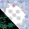 Luminous & Electroplate Resin Decoden Cabochons, Snowflake, Glow in the Dark, Light Blue, 11x11x2mm