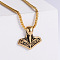 Anchor Punk Style 304 Stainless Steel Pendant Men's Necklace Nightclub Accessory, Golden