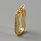 925 Sterling Silver Micro Pave Clear Cubic Zirconia Twister Clasps, with S925 Stamp, Golden, 17x7.5x2mm