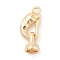 Brass Hook and S-hook Clasps, Fish, Real 18K Gold Plated, 20mm, Hole: 1.8mm