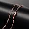 Brass Necklaces, Cable Chain, with Lobster Clasp, Rose Gold, 17.13 inch(43.5cm), 1.5mm