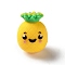 Silicone Beads, Yellow, Focal Beads, Pineapple, 27.5x20x19mm, Hole: 3.5mm