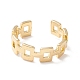 Brass Chain Shape Cuff Rings RJEW-P026-01G-2