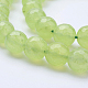 Chapelets de perles en jade de Malaisie naturelle G-F488-10mm-04-3