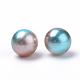 Rainbow Acrylic Imitation Pearl Beads OACR-R065-5mm-A09-2