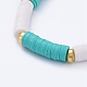 Handmade Polymer Clay Heishi Beads Stretch Bracelets BJEW-JB05091-03-2