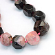 Faceted Nuggets Natural Dyed Agate Graduated Beads Strands G-L456-15C-1