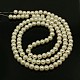 Abalorios de perla de vidrio perlados redondos X-HY-4D-B02-2