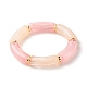 Bracelets extensibles en perles de tube acrylique BJEW-JB07762-01-1