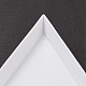 ポリプロピレン (pp) 三角形ネイルアートラインストーン仕分けトレイ diy デカール  3DマニキュアUVジェルポリッシュDIYアクセサリー  ローズ  ホワイト  7.05x6.05x1.1cm MRMJ-G003-02-4