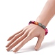 Stretch-Armband mit natürlichen mehrfarbigen Achatsäulenperlen BJEW-JB08658-01-3
