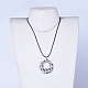 Ожерелья с подвесками из рафии NJEW-JN02357-5