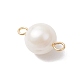 Шармы-соединители из натурального культивированного пресноводного жемчуга PALLOY-JF04192-02-4