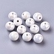 Perles rondes artisanales en porcelaine X-PORC-S490-14mm-08-1